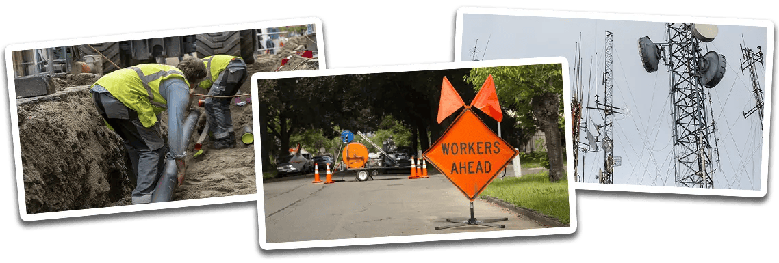fiber optic cable being layed